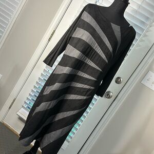 Suede black and grey dress